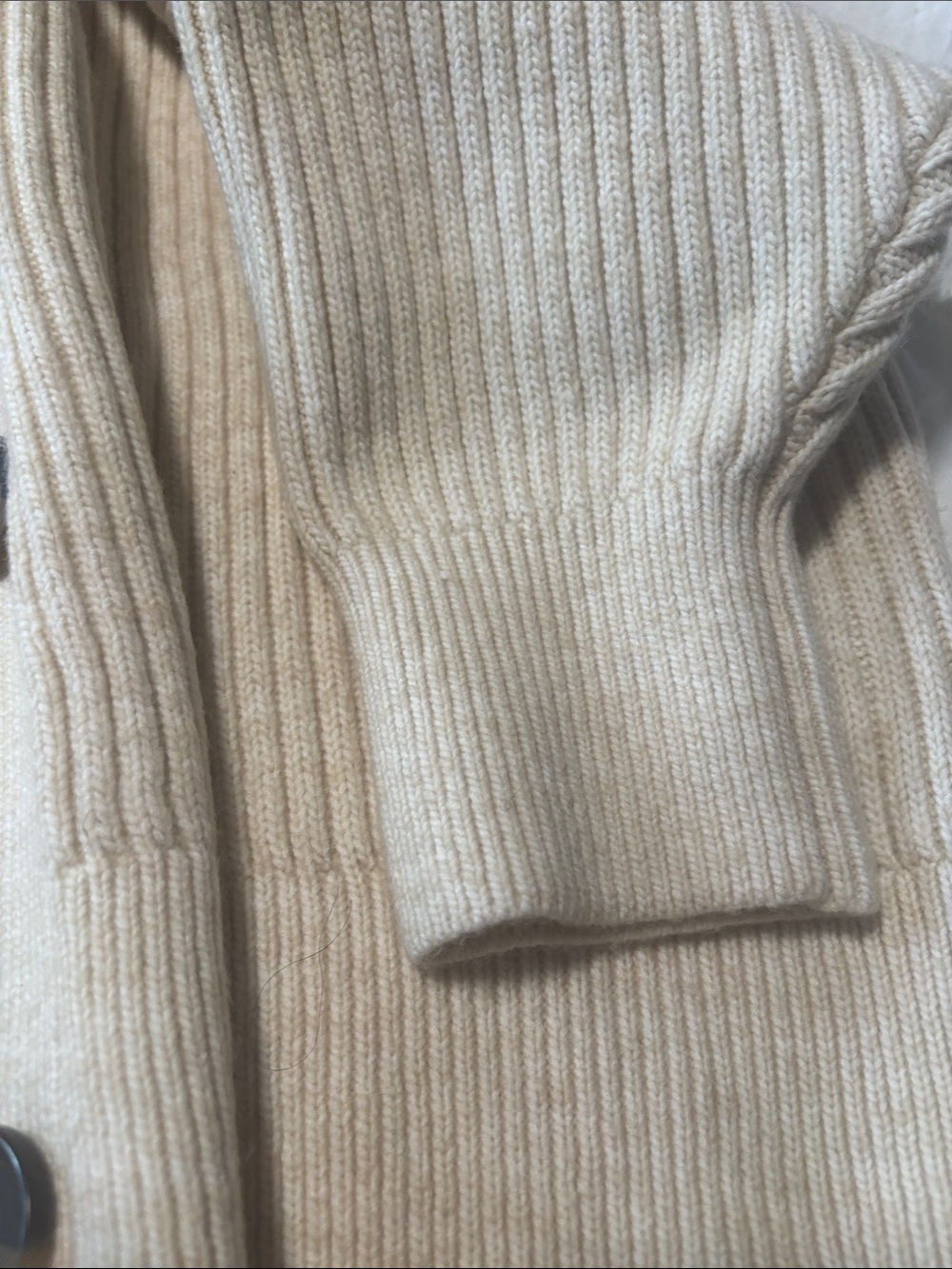 H&M Beige Ribbed Button-Front Cardigan - Picture 5 of 8